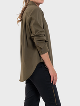Cargo-inspired Saville Shirt, offering a laid-back fit and utility pockets, perfect for versatile styling.