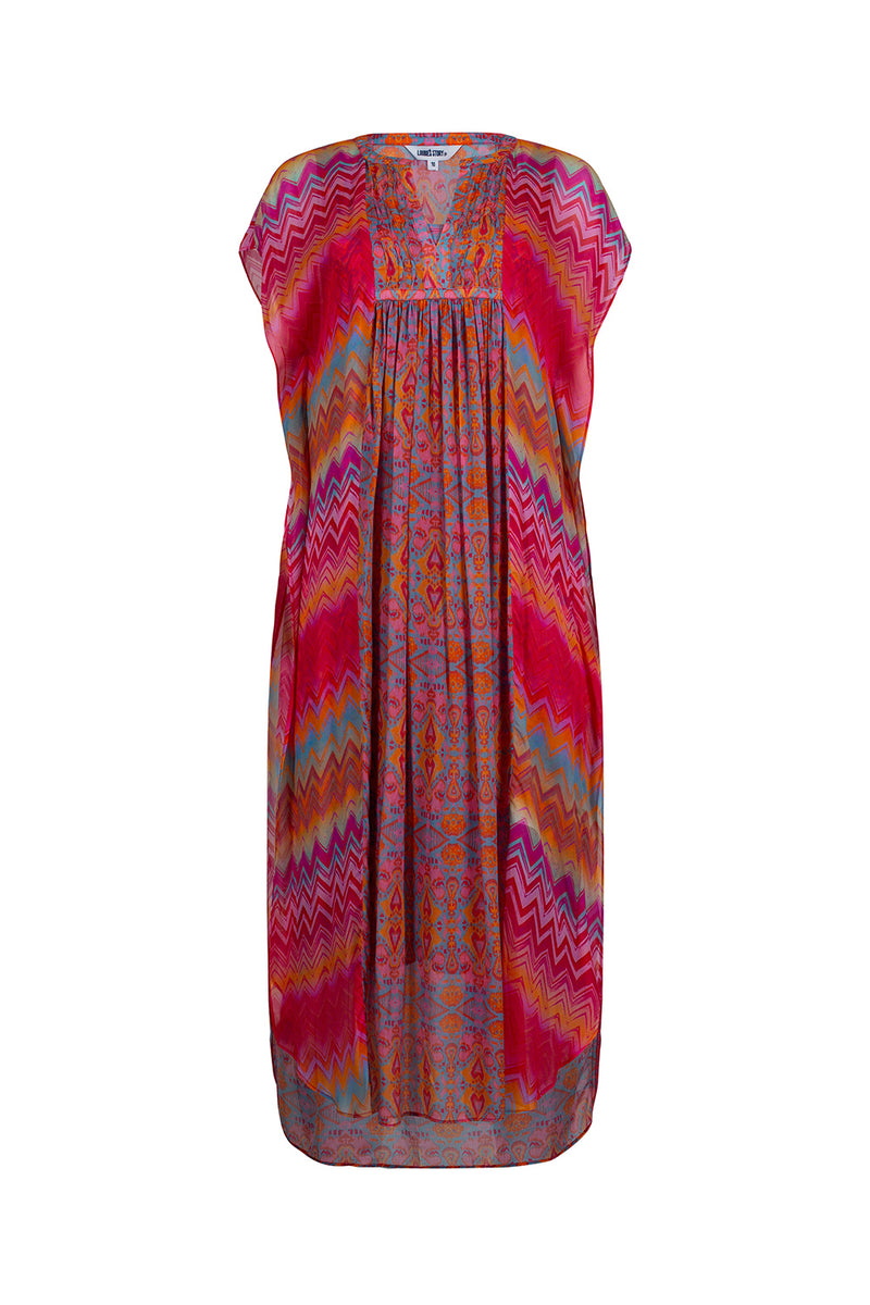 Rosita Kaftan Dress - Rouge Multi