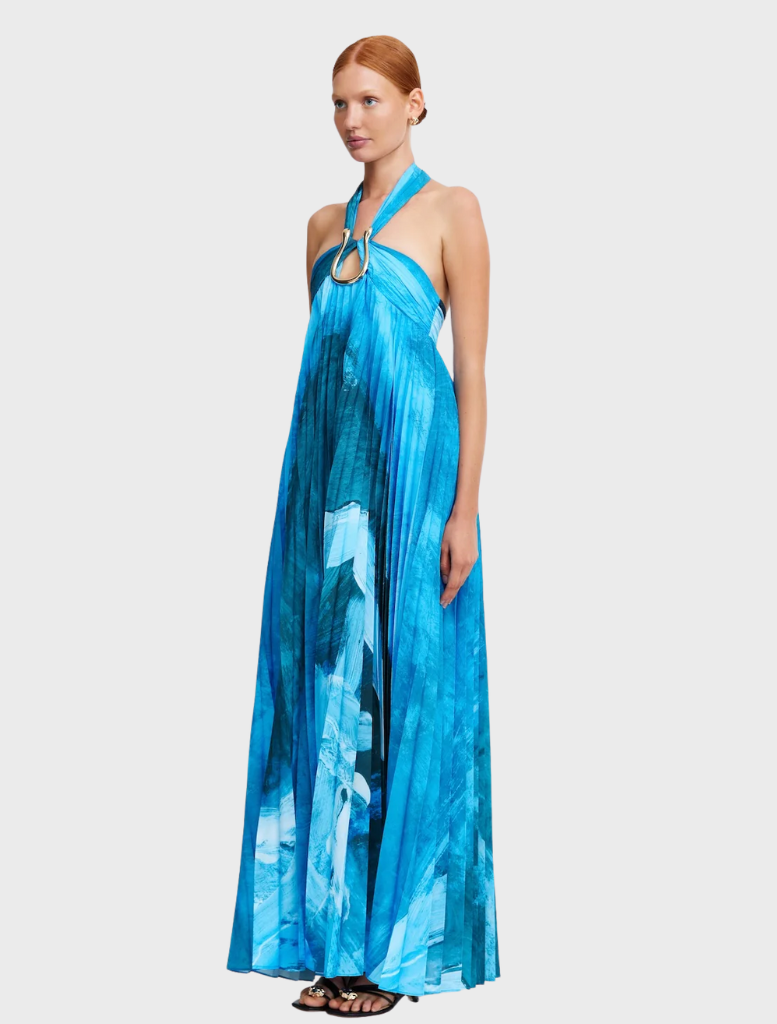 Slate Symphony Askham Maxi Dress with a chic, flowing style, suitable for both casual and formal wear.