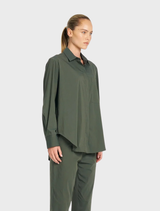 Bayleaf Microprene Saville Shirt with a polished finish, crisp collar, and pocket detailing, ideal for any wardrobe.
