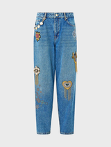 Milla Turkiye Talisman Girlfriend Jean made of denim, designed with a trendy silhouette for a chic, casual look.