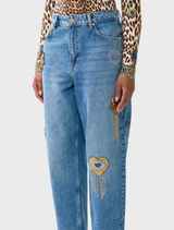 Milla Turkiye Talisman Girlfriend Jean in denim, featuring a fashionable cut ideal for relaxed, everyday wear.