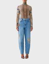 Milla Turkiye Talisman Girlfriend Jean in denim, featuring a stylish cut and classic blue color for casual wear.