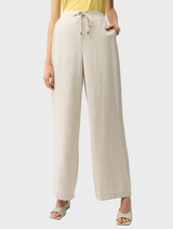 Moonstone wide-leg trousers, full-length design with a flowing silhouette, perfect for casual or formal occasions.