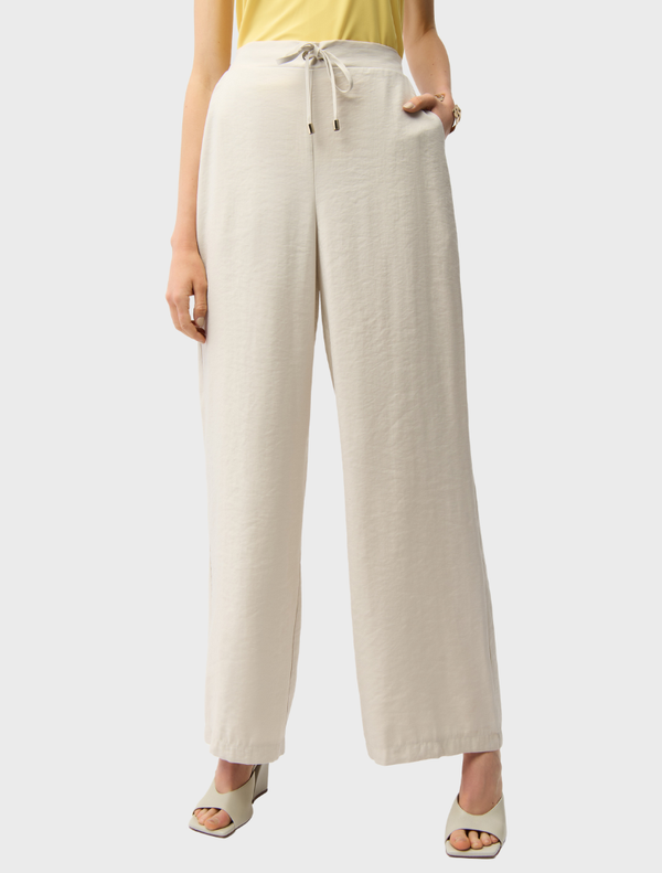 Moonstone wide-leg trousers, full-length design with a flowing silhouette, perfect for casual or formal occasions.