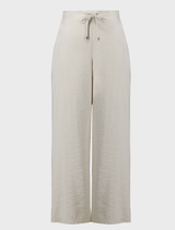 Moonstone-colored wide-leg trousers, full-length cut providing a trendy and comfortable fit for everyday wear.