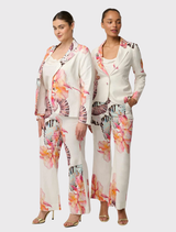 The Kelsey Blazer showcases a tailored silhouette with a Nautilus Bloom print, two-button front, and comfortable stretch fabric.