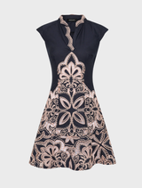 Navy and blush Sierra Mini bag, showcasing a stylish and compact design ideal for everyday use or evening events.