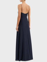 Flowing navy Serenity Maxi Dress designed for comfort and elegance, perfect for any special event or casual outing.