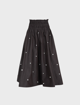 Black Not A Waisted Moment Skirt, featuring a sleek design and flattering fit for versatile styling options.