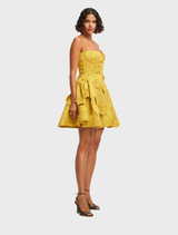 A stylish mini dress featuring an embellished bustier design, showcasing elegance and sophistication.