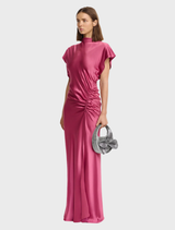 Elegant Beckford maxi dress in orchid pink, featuring a long, flowing design ideal for warm-weather events.