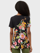 Janie Favorite short sleeve crew neck tee in Orlaya, designed for comfort and style in everyday outfits.