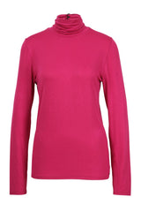 T-Shirt, Rollneck - Hot Pink