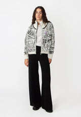 Bomber Jacket, Favela Pattern - Off White