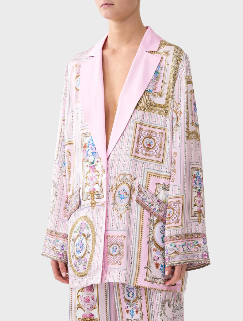 Ornate pink blazer, part of the Relaxed Suit Jacket - Palapast collection.