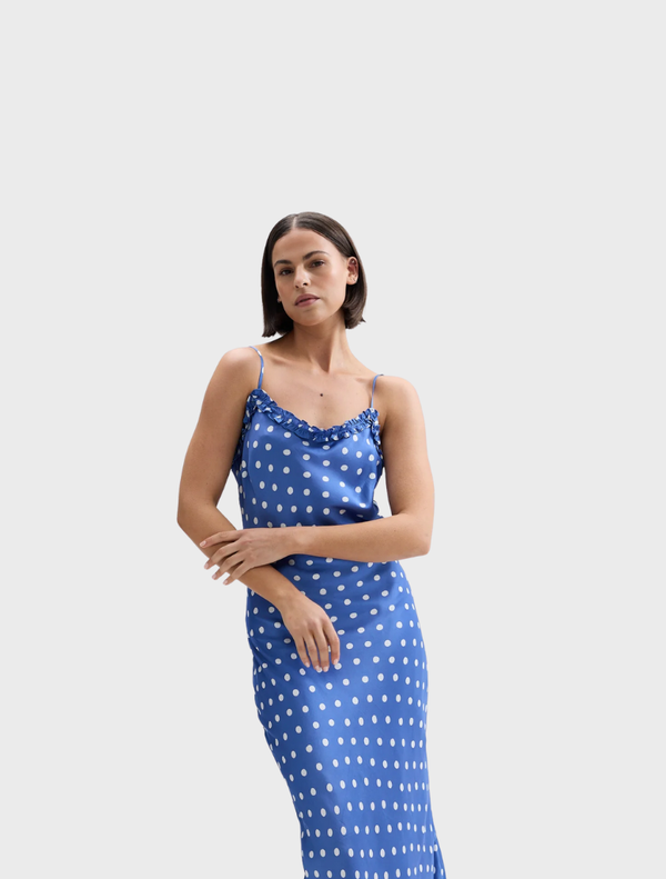 Royal antique Posey dress showcasing delicate floral designs and a graceful, flowing cut.