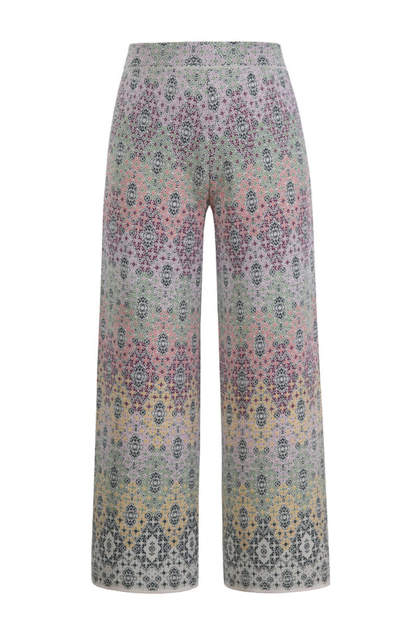 Jacquard Pants, Ornament Pattern - Off White