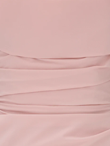 Beautiful rosewater Salma gown, designed with flowing lines and a soft texture, perfect for elegant gatherings.