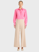 Floss-colored Saville shirt with a tailored fit, designed for both casual and formal occasions.