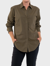 Saville Shirt in cargo style, featuring a relaxed fit and utility pockets for a modern, functional look.