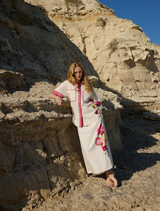 Antique phalaenopsis patterned Remy shirt, blending classic floral designs with a modern silhouette for versatile styling.