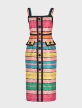 Vibrant candy stripe Seams Come True Dress, perfect for adding a playful touch to your wardrobe with its stylish design.