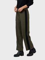 A pair of khaki tactical pants shown, designed with utility pockets and a rugged material for versatile use.