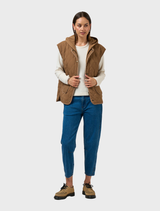 Mocha Tetris jacket with a playful geometric pattern, blending comfort and style for a unique fashion statement.