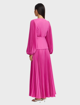 Stylish maxi dress in topaz hue, designed with a sleeveless style and a comfortable, flowing fit for casual occasions.