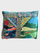 Torenia scarf travel blanket, crafted from soft fabric with a colorful floral design, perfect for warmth during travel.