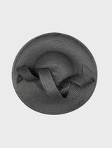 Chic black fascinator adorned with feathers and netting, designed to add sophistication to formal attire or events.