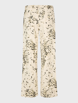 Cotton denim UlianaMD jeans with dash dot print, featuring straight legs and concealed zip, modeled by a 175 cm tall individual.