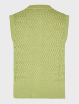 Elegant Ulvamd top in tarragon color, featuring a modern design and lightweight fabric suitable for casual wear.