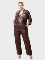 Ember Vines pattern on the Asher Viscose Faille Shirt, designed with a lightweight fabric and elegant floral motifs.