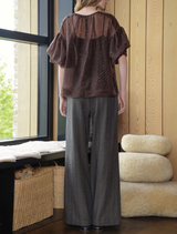 Walk and Talk Trouser in a neutral Gravel shade, offering a comfortable fit for everyday wear and versatile styling options.