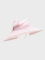 Chic pink Josephine fascinator showcasing refined design, perfect for adding flair to formal outfits.