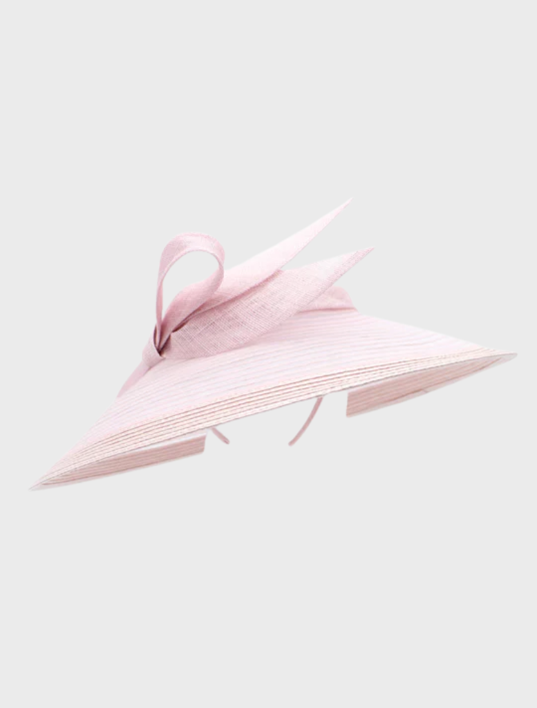 Chic pink Josephine fascinator showcasing refined design, perfect for adding flair to formal outfits.