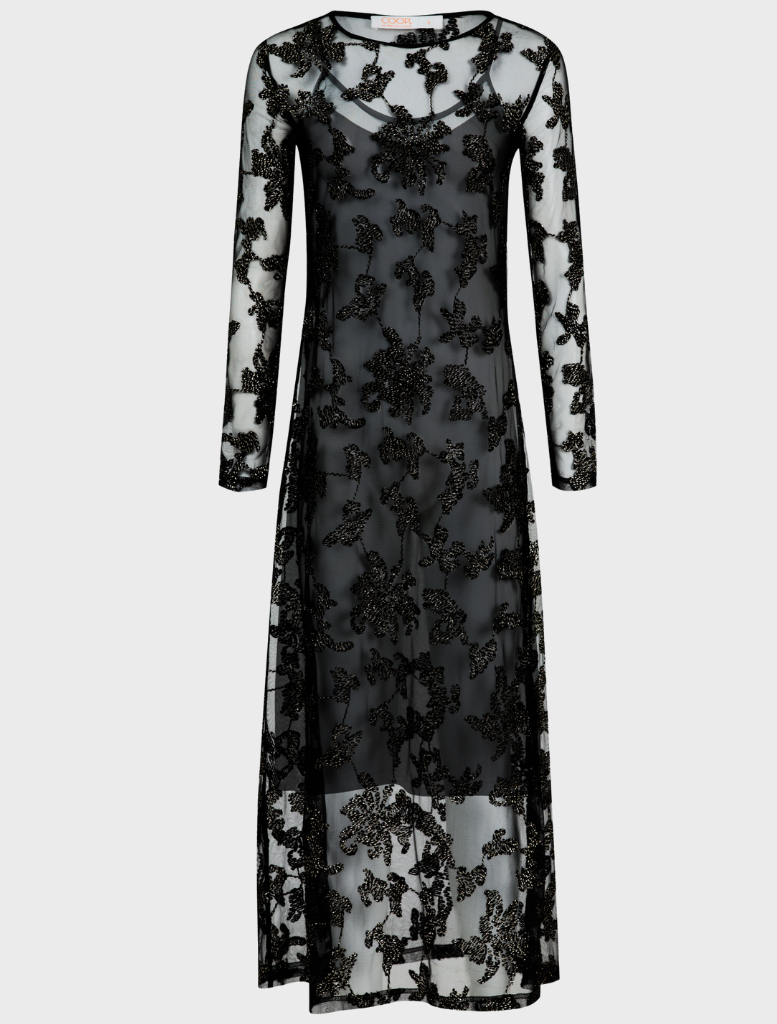 A black lace dress for the women
