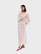 Antique bark stripe Ellery blouse, designed with a chic and modern aesthetic for a refined look.