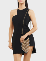 Chic champagne Florence chainmail bag, combining modern design with a classic metallic look for special occasions.