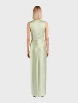 Elegant Gaia Maxi V2 in a soft honeydew color, emphasizing its chic and fashionable appearance.