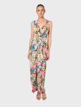 Flowing Gaia Maxi V2 dress highlighted by a bold Matisse floral pattern, perfect for casual or formal occasions.
