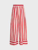 A red and white striped pant