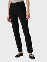 Elegant black slim pants with a tailored fit, perfect for creating a sophisticated outfit.