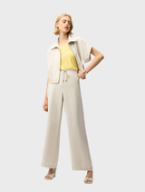 Zipper front jacket in moonstone color, featuring a sleek design and modern silhouette for a stylish look.