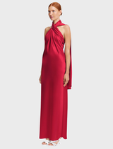 Elegant crimson Yewgreen maxi dress, designed for comfort and style, suitable for various occasions and seasonal wear.