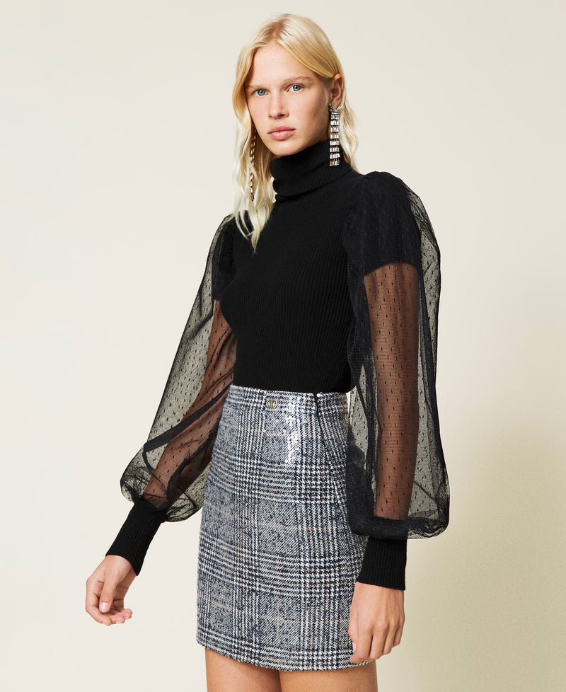 Twinset - Full sequin Glen Plaid skirt