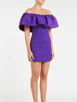 Rumi Off Shoulder Mini Dress - Purple