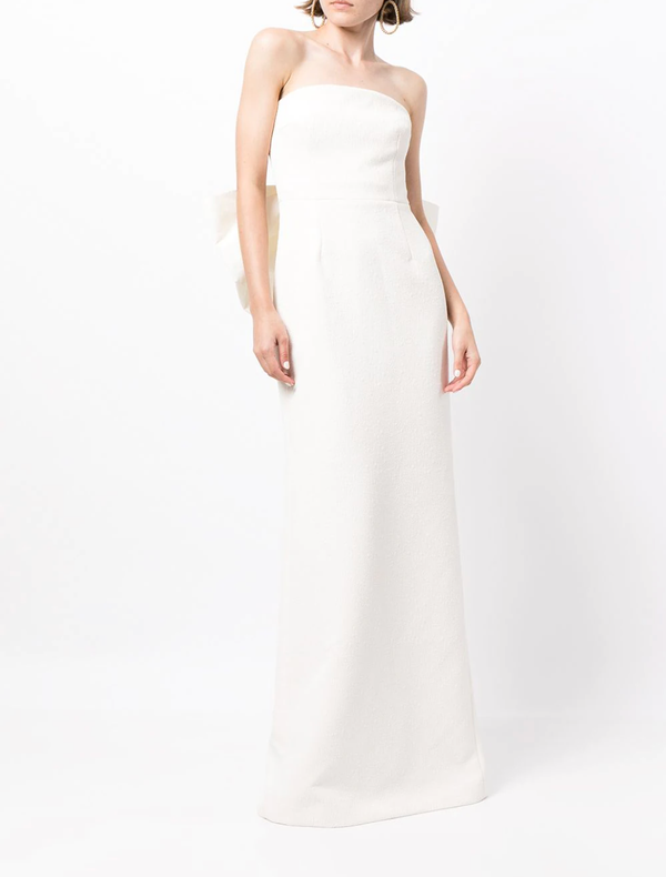 Rossette Strapless Gown - Ivory